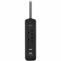 Power Strip 2 NEMA Outlet Surge Protector Power Strip with Dual USB-A Charging Ports & EMI/RFI Noise Filter